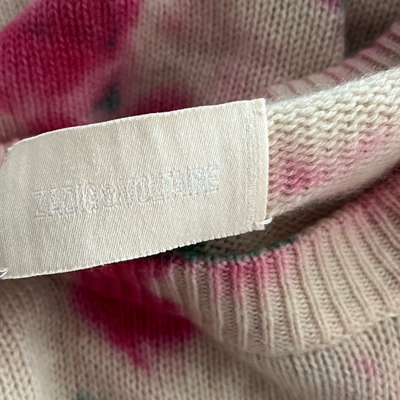ZADIG & VOLTAIRE Markus Cashmere Sweater - Pink Tie Dye - Picture 12 of 14
